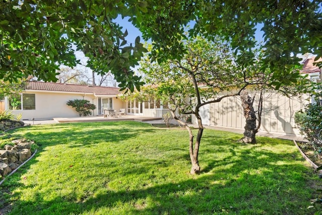 view of yard with a patio area