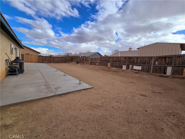 view of yard with a patio