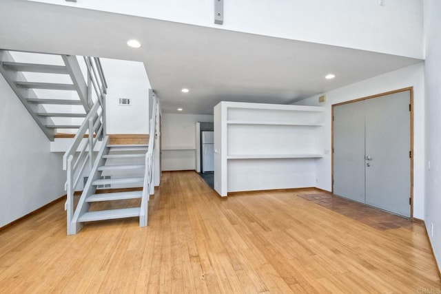 interior space with light wood-type flooring