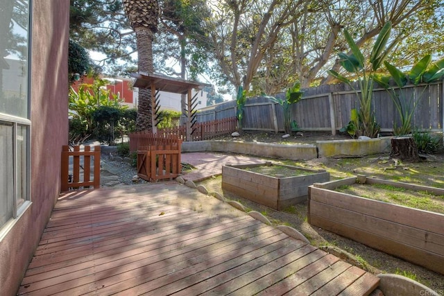 view of wooden terrace