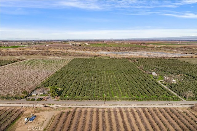 drone / aerial view with a rural view