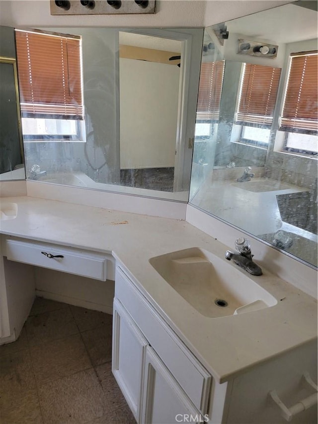 1217 Lill Hill Dr, Needles, CA 92363 - full bath featuring vanity and tile patterned flooring