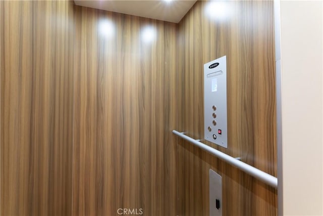 interior details with elevator