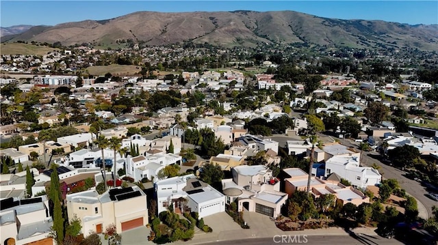 aerial view with a mountain view