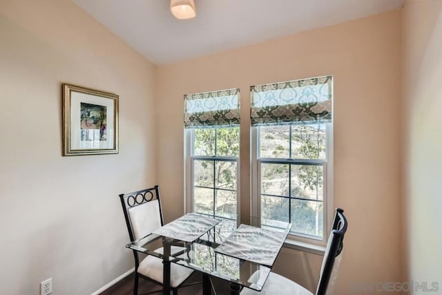 dining area with a healthy amount of sunlight