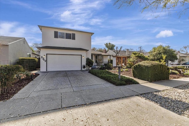 view of property featuring a garage