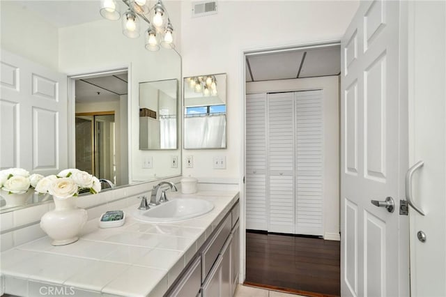 bathroom featuring vanity