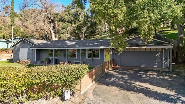 ranch-style house with a garage