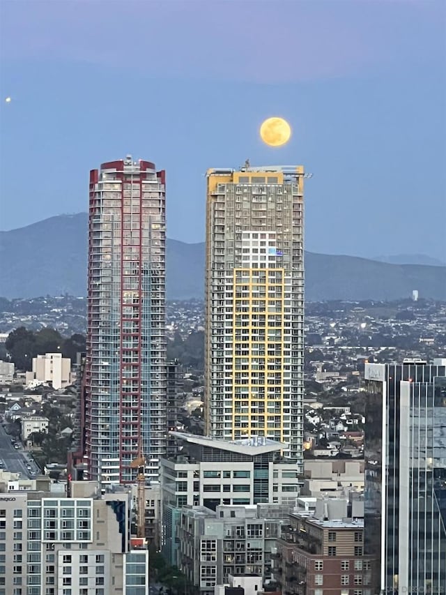 city view with a mountain view