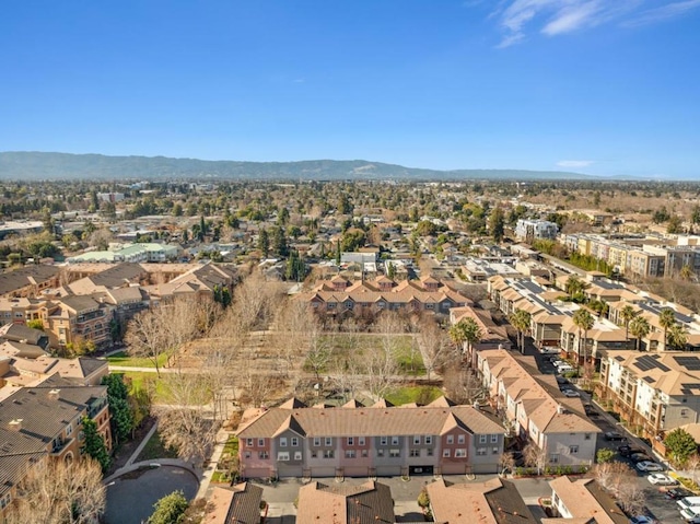 bird's eye view featuring a mountain view