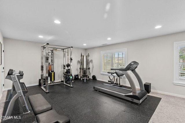 view of exercise room