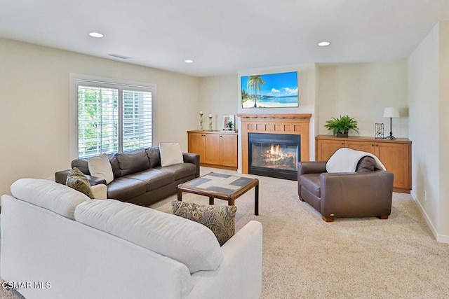 view of carpeted living room