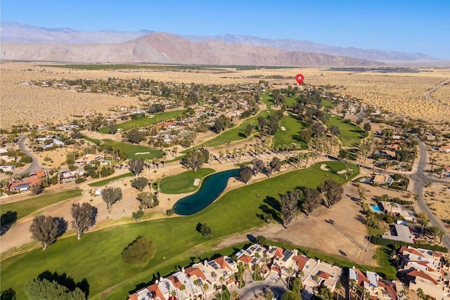 drone / aerial view with a mountain view