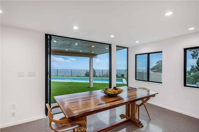 view of dining room