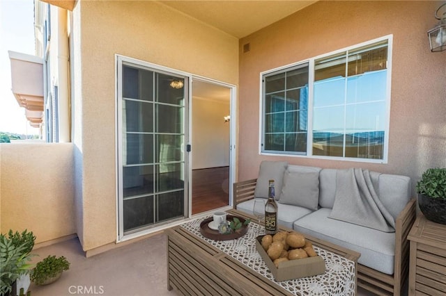 balcony featuring outdoor lounge area