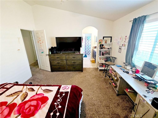 view of carpeted bedroom