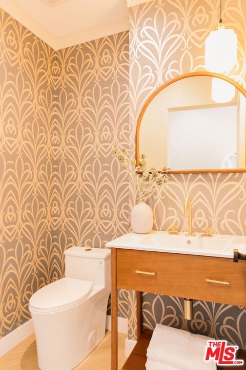 bathroom featuring toilet and sink