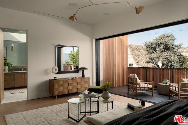 interior space with a wealth of natural light and light wood-type flooring