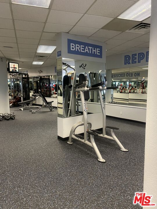 view of workout area