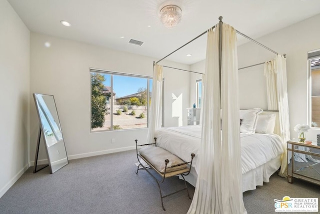 view of carpeted bedroom