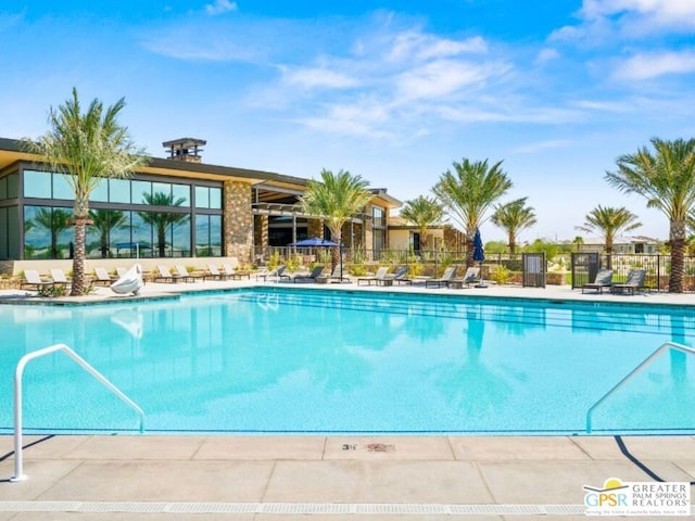 view of pool with a patio