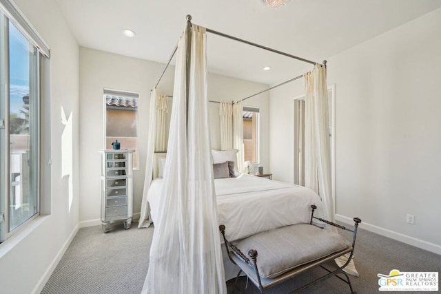 view of carpeted bedroom