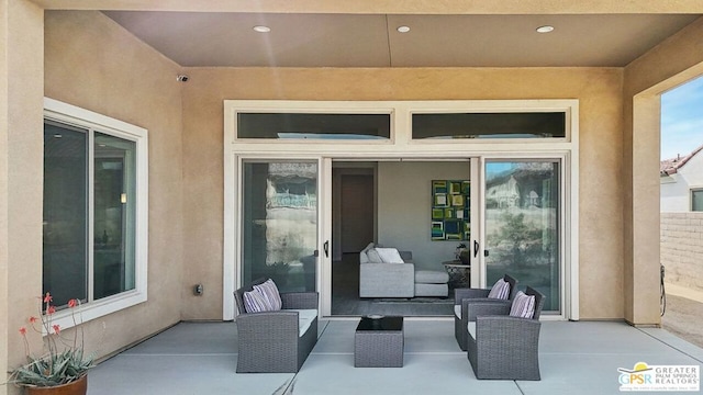 view of patio with outdoor lounge area