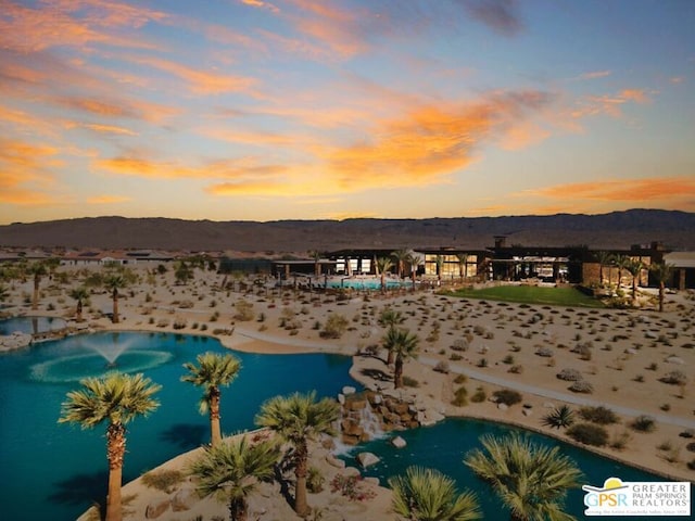 property view of water featuring a mountain view