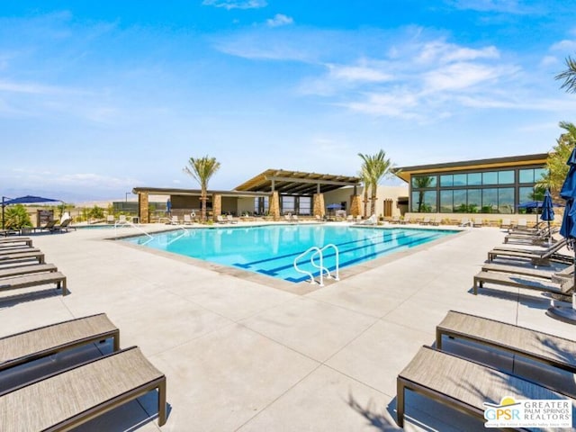 view of pool with a patio area