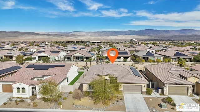 aerial view featuring a mountain view