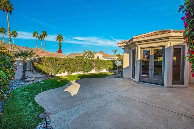 view of patio with french doors