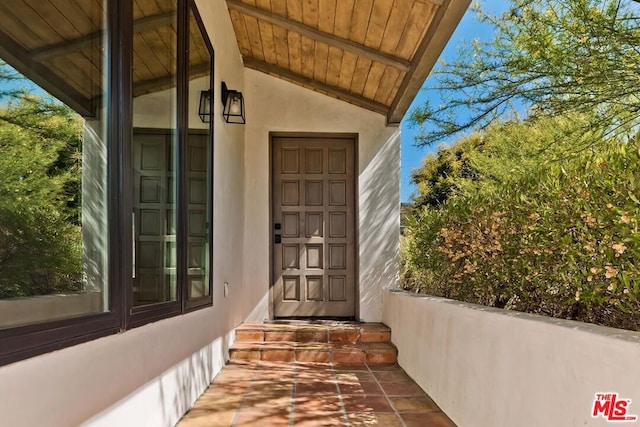 view of doorway to property