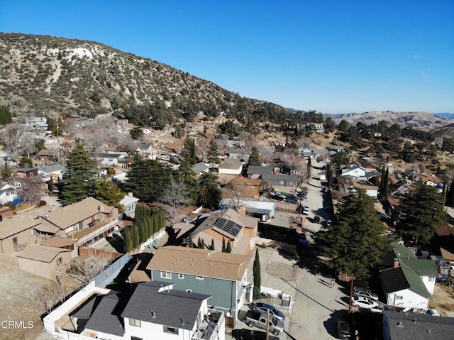 drone / aerial view with a mountain view