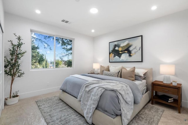 view of carpeted bedroom