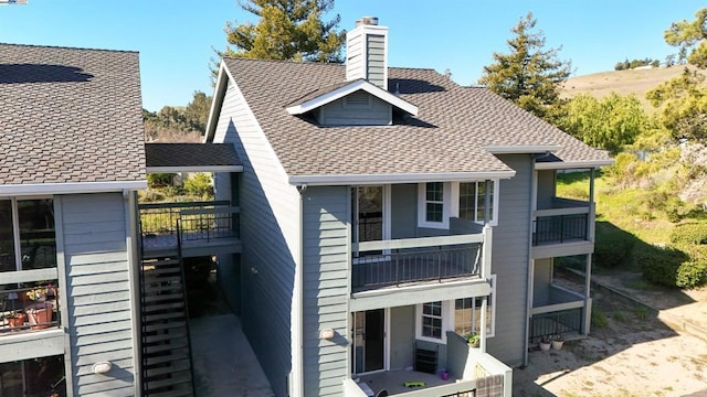 exterior space with a balcony