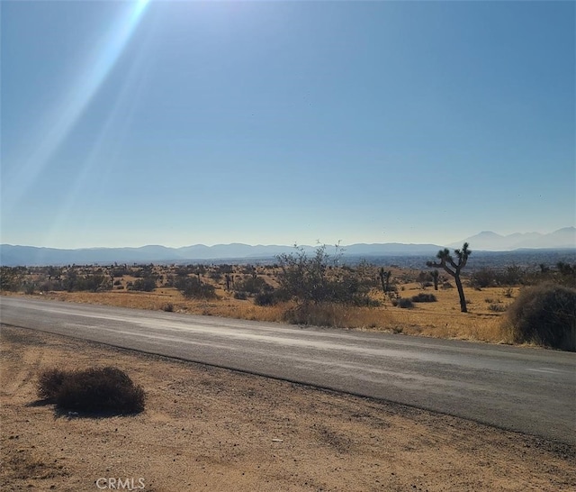 view of street with a mountain view