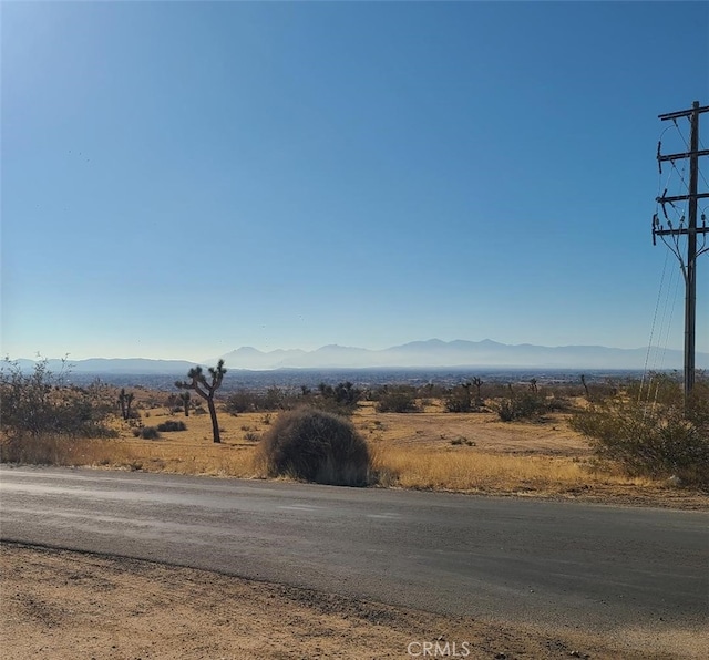 view of road with a mountain view