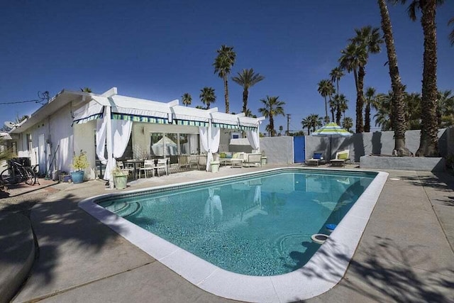 view of pool with a patio