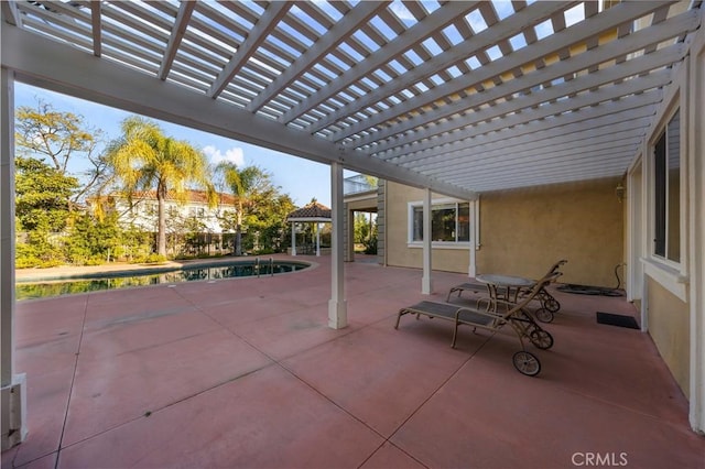 view of patio with a pergola