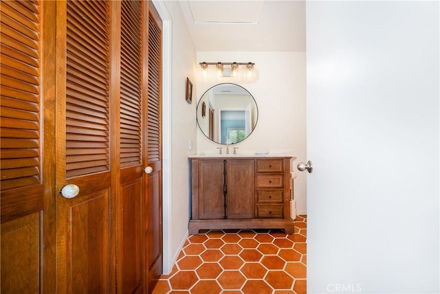 bathroom featuring tile patterned floors and vanity