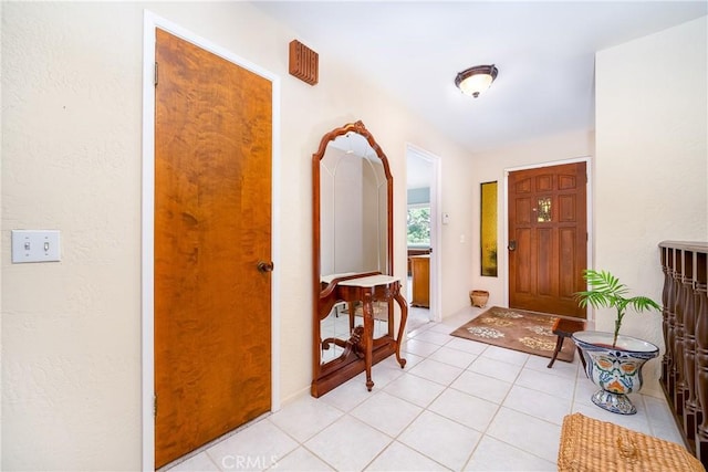 view of tiled entrance foyer