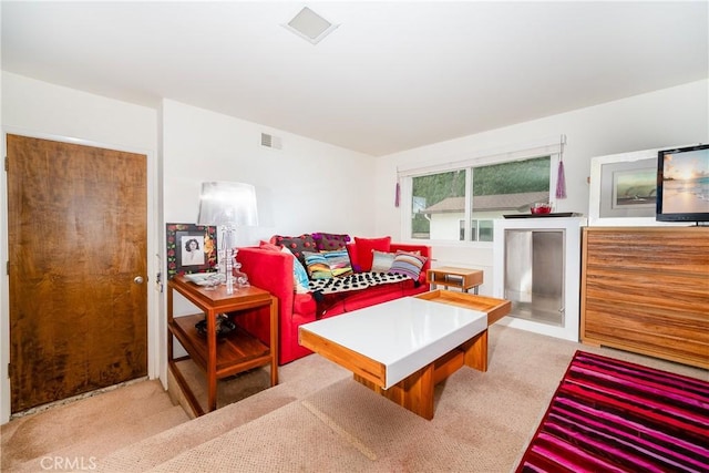 view of carpeted living room