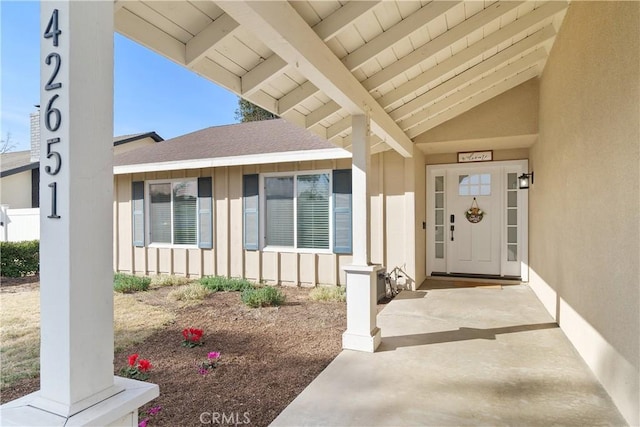 view of doorway to property