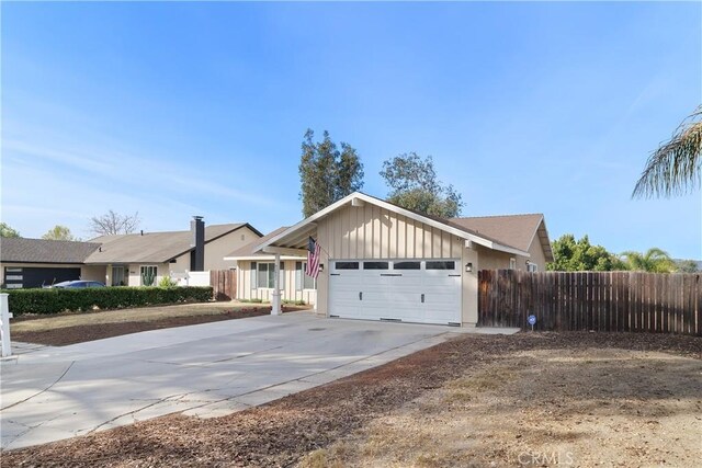 ranch-style house with a garage