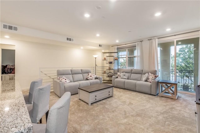 view of carpeted living room