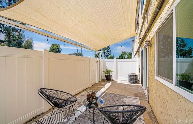 view of patio / terrace featuring a fenced backyard