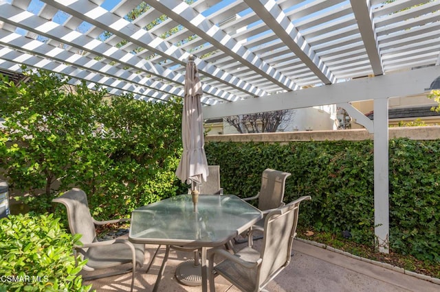 view of patio / terrace with a pergola