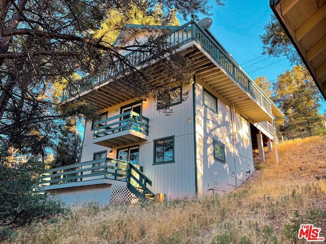 exterior space with a balcony