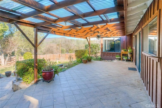 view of patio with a pergola