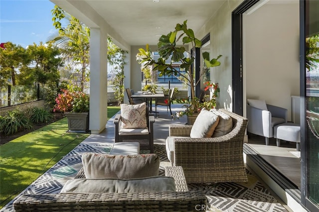 view of patio / terrace with an outdoor hangout area